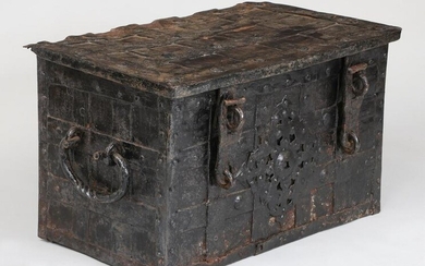17th/18th century iron strong box