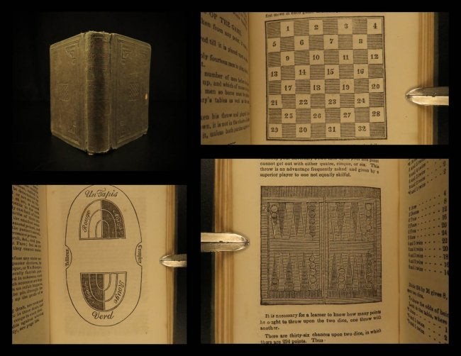 1864 Hoyle’s GAMES Cards Poker Gambling CHESS Tennis