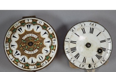 18th century French Fusee pocket watch movement only marked ...
