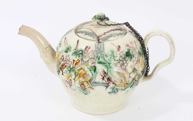 18th century creamware teapot by William Greatbatch