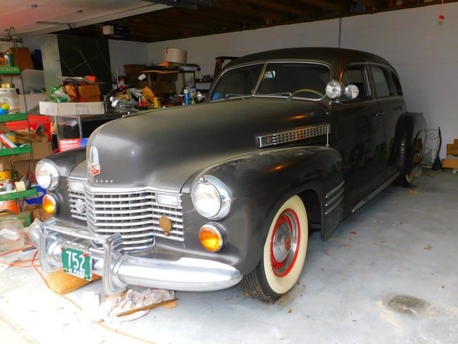 1941 Cadillac 4 door Sedan, odometer reads 38,782