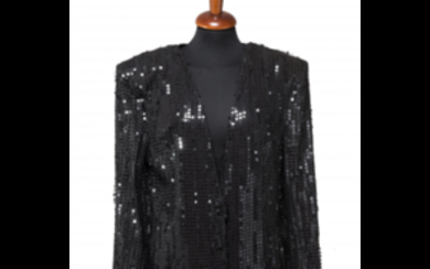 KRIZIA Black sequined tunic (size 44)