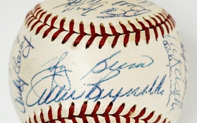 1953 New York Yankees Team Signed Baseball NM