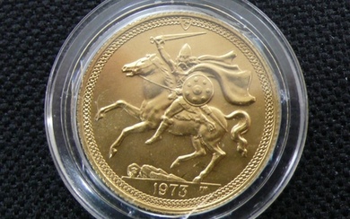 1973 Elizabeth II Isle of Man Gold sovereign, UNC