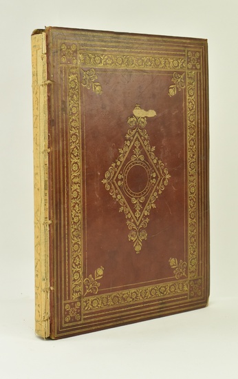 19TH CENTURY LEATHER BOUND SKETCHBOOK, LACKING SPINE
