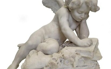 19th C European carrara marble sculpture