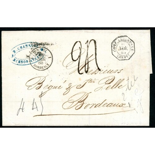 19th CENTURY LOCAL & OVERSEAS MAIL; Range with c1818/30 E to...