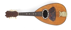 19th century rosewood mandolin by G Grandini with ivory keys...