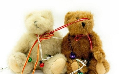 2 Boyd's Bears Teddy Bears, Christmas Lights