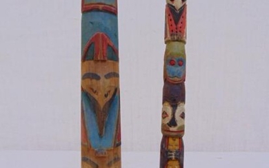 2 North West totem poles, "Ye Olde Curiosity Shop"