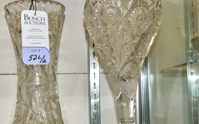(2) Tall Glass Vases
