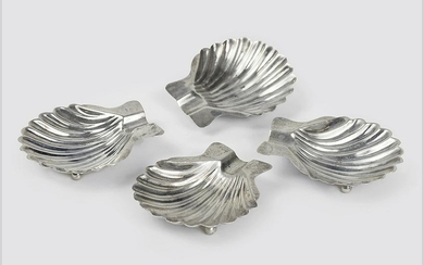 A Set of Four Sanborns Sterling Silver Shell Dishes.