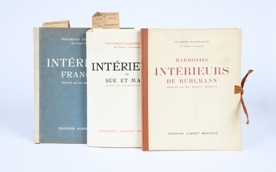 3 ouvrages de décoration intérieure : Jean BADOVICI Intérieurs français, Documents d'architecture, Art français contemporain,...