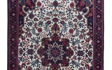 4 x 5 High End Persian Bijar Floral Rug