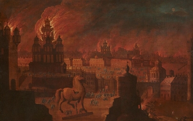 Daniel van Heil, circle of - The Burning of Troy