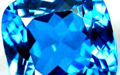 4.73cts Natural Blue Topaz Cushion Cut Gemstone