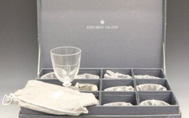 12 Steuben Glass Water Goblets