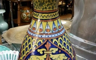 1931-1935 Italian Rubboli Majolica Dragon Motif Vase