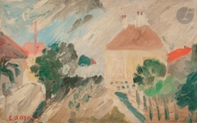 André LANSKOY (1902 1976) Rue de village Huile sur…