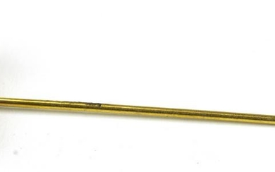 Antique 19th C Gold Carved Bone Hand Stick Pin