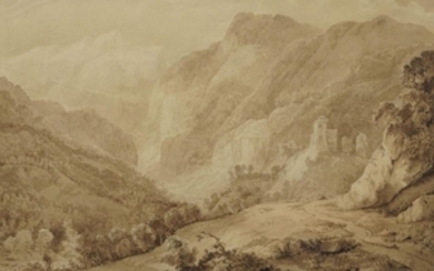 British School, early-mid 19th century- Mountainous landscape...