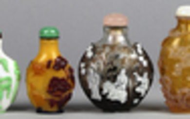 Chinese Overlay Glass Snuff Bottles