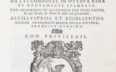 Dolce, Lodovico LE PRIME IMPRESE DEL CONTE ORLANDO... COMPOSTE IN OTTAVA RIMA ET NUOVAMENTE STAMPATE, 1572