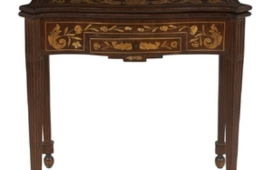 Dutch Neoclassical Marquetry-Inlaid Games Table