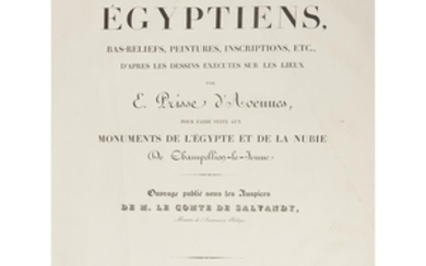 (Early Archaeology) 1 Vol. Champollion, Jean Francois; Prisse D'Avennes....