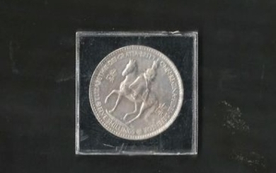 Five shilling coin in plastic case. Commemorating the Coronation of Queen Elizabeth II. Good Condition. All signed pieces......