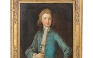 Follower of Michael Dahl (early 18th century) Portrait of a young man in a blue jacket