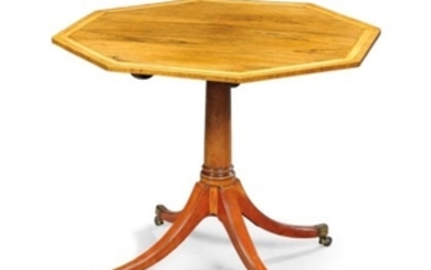 A GEORGE III ROSEWOOD AND SATINWOOD OCTAGONAL CENTRE TABLE, CIRCA 1780