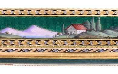A GOLD AND ENAMEL TOOTHPICK CASE, SENE & NEISSER, GENEVA, 1805-1807