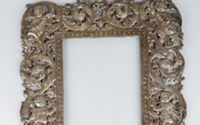 Italian Silver frame, in rectangular shape, with r…
