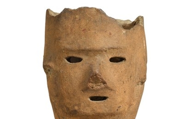 LATE KOFUN PERIOD, 6-7TH CENTURY | A HANIWA MODEL OF A HEAD