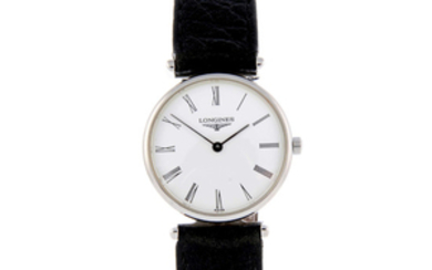 LONGINES - a lady's stainless steel La Grande Classique wrist watch.