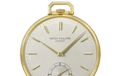 Patek Philippe. An 18K gold openface keyless lever dress watch, SIGNED PATEK PHILIPPE, GENÈVE, REF. 600, MOVEMENT NO. 892'282, CASE NO. 695'052, MANUFACTURED IN 1956