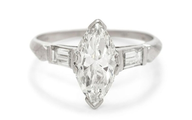 A Platinum and Diamond Ring