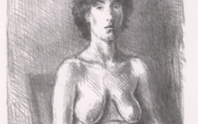 Raphael Soyer Signed Lithograph [Nude]