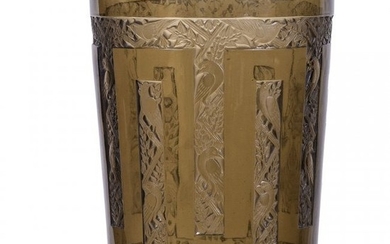 René Lalique (1860-1945) Grey Rene Lalique Glass Vase