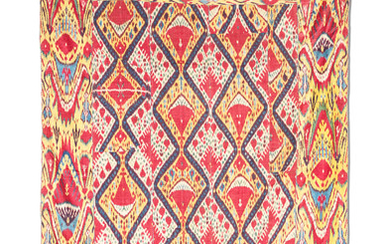 A silk ikat panel, Central Asia, 19th Century