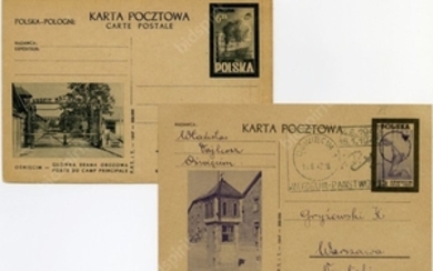 Six postcards on the day of liberation from the Nazi death camps, stamped with Tag der befreiung.