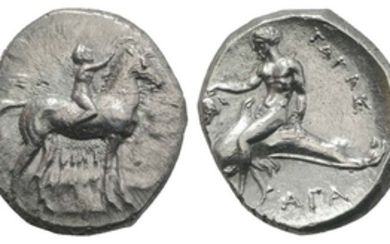 Southern Apulia, Tarentum, c. 302-280 BC. AR Nomos (22mm, 7.80g,...