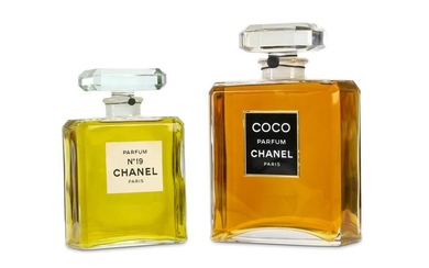 Two Chanel Perfume Display Bottles