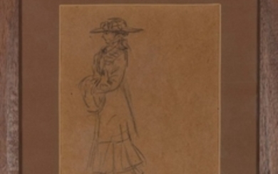William Glackens American, 1870-1938 Sketch of a Woman Walking
