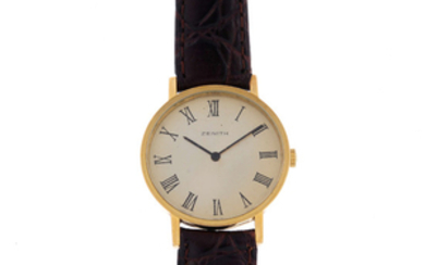 ZENITH - a gentleman's gold plated wrist watch. View more details