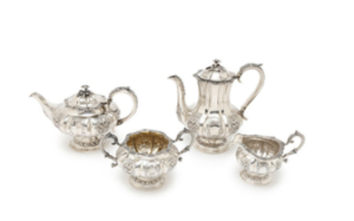 A Victorian four-piece silver tea and coffee service