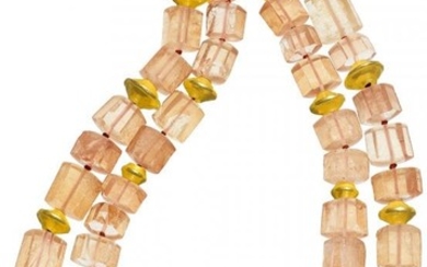 55052: Red Quartz, Gold Necklace, Verdura The necklace