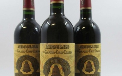 6 bouteilles CHATEAU ANGELUS 1998 1er GCC (B) Saint Emilion (étiquettes tachées et léger déchirées)