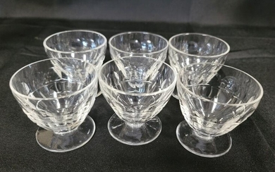 6 BACCARAT CRYSTAL CORDIAL APERTIF GLASSES 2.5"